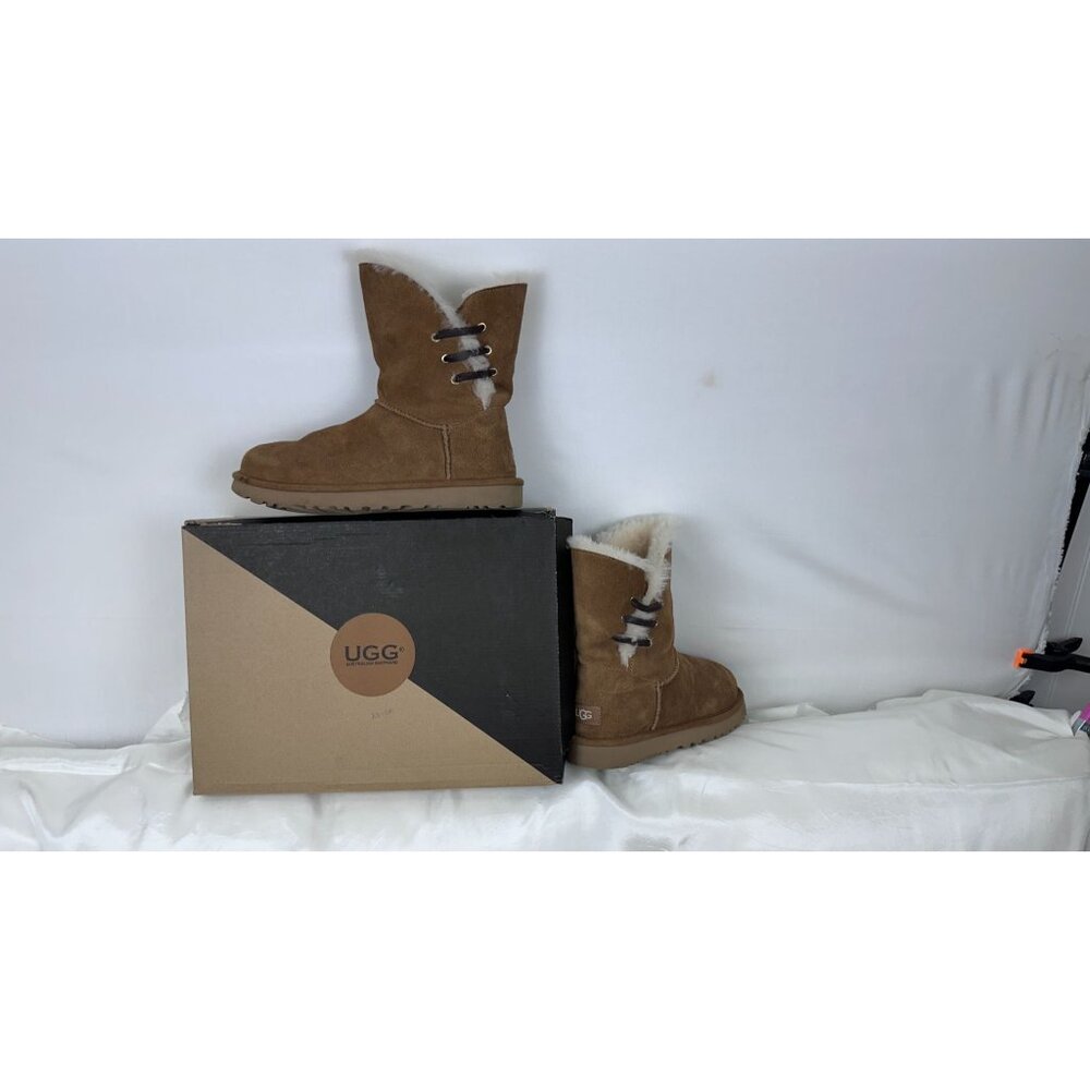 UGG Womens Brown Suede & Sheepskin Lined Winter Boots Size 8 - Picture 13 of 16